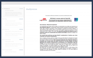 Audipresse newsletter home